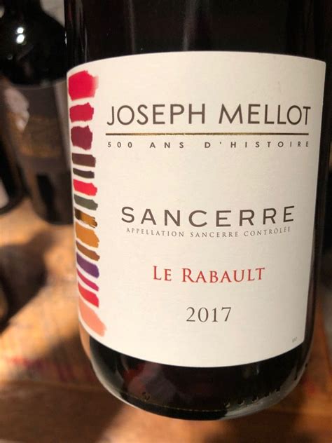 2016 Joseph Mellot Sancerre Rouge Le Rabault France Loire Valley