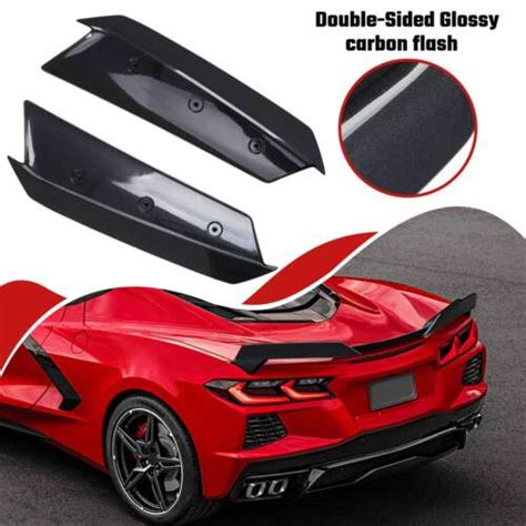 Carbon Flash Rear Spoiler Wing Wickers For Corvette C8 2020 2025 Z51