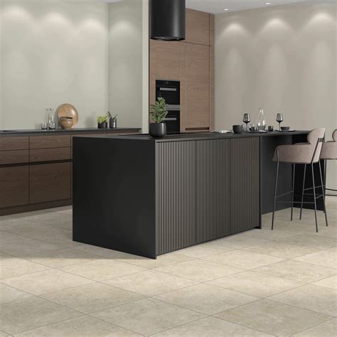 Premiere Beige Stone Effect Matt Porcelain Floor Tile Tile Mountain