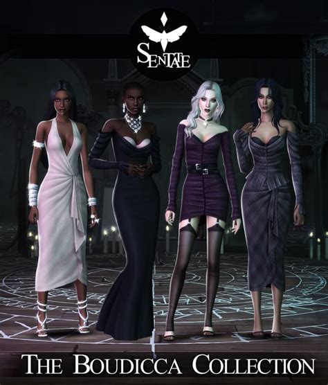 SENTATE The Boudicca Collection Sims 4 Mods Clothes Sims 4 Dresses