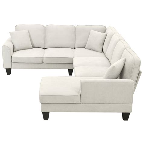 Latitude Run Modern U Shape Sectional Sofa Seat Fabric Sectional