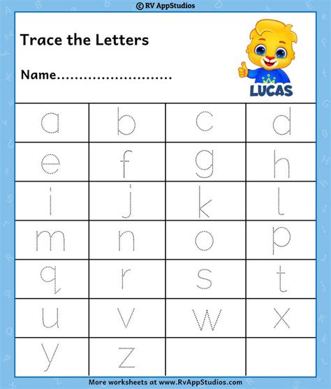 Lowercase Letters Free Printable Worksheets Letter Tracing