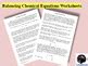 Balancing Chemical Equations Worksheets By Dr Jones S Science Corner