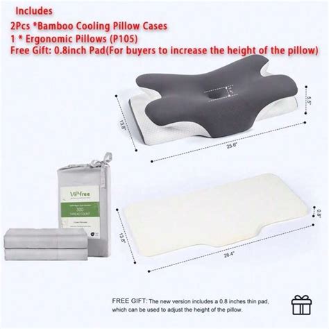 Cervical Cooling Ergonomic Pillow Adjustable Ergonomic Memory Foam