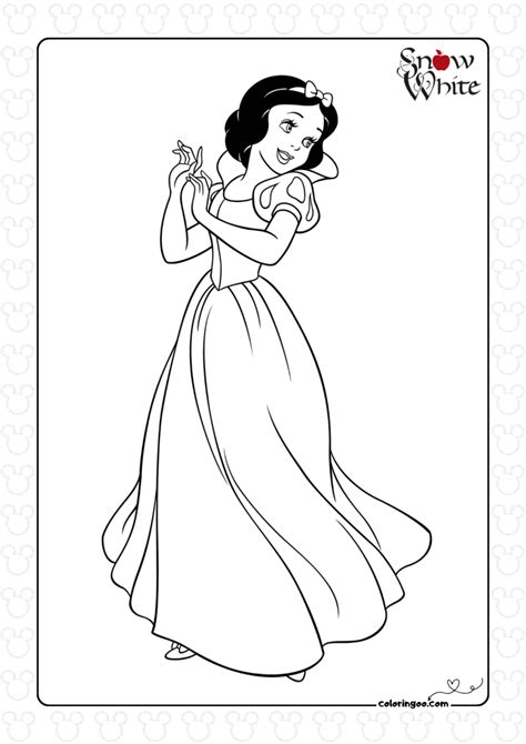 Snow White Coloring Pages All Free Pdf Printables