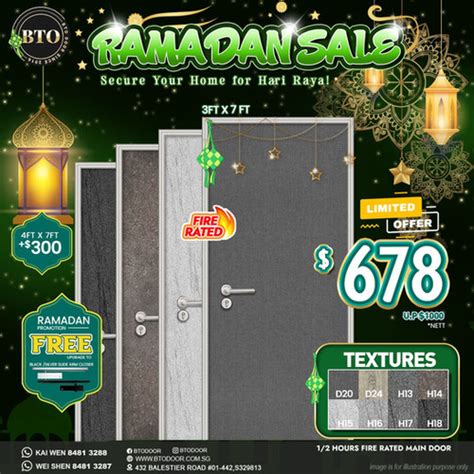 Special Promotion For Fire Rated Main Door Bto Door