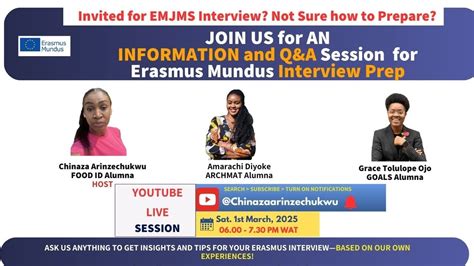 Q A Session Erasmus Mundus Joint Masters Scholarship Interview