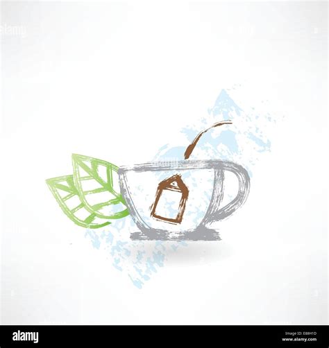 Cup Of Tea Grunge Icon Stock Vector Image Art Alamy