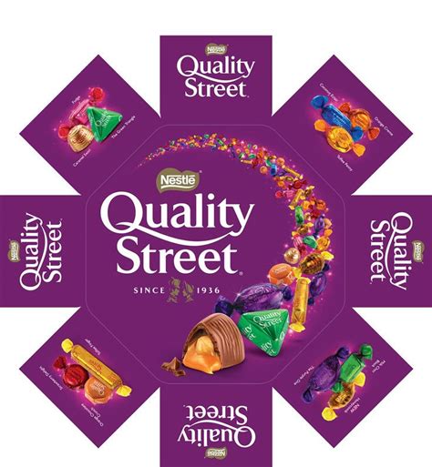 The Packaging Design For Quality Street Is Designed To Look Like An