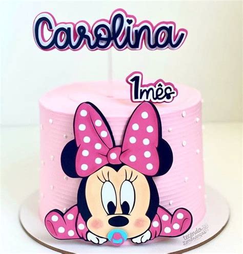 Arquivo De Corte Topo De Bolo Minnie Rosa Baby Elo Produtos