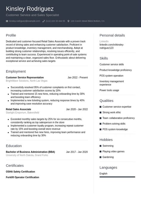 Home Depot Resume Example Jobseeker