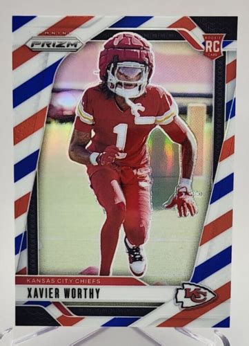 Panini Prizm Xavier Worthy Red White Blue Prizm Rc Rookie