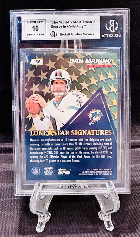 1999 Topps Stadium Club DAN MARINO Lone Star Signatures On Card Auto