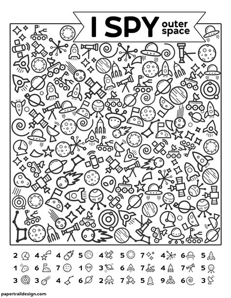 I Spy Outer Space Coloring Pages Coloring Cool