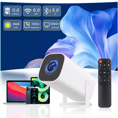 Mini Projector UHD 4K 10000 Lumen LED 1080P WiFi Bluetooth Portable