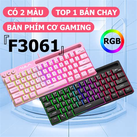 Bàn phím F3061 Bàn phím Mini có dây LED RGB Thích hợp cho PC Laptop