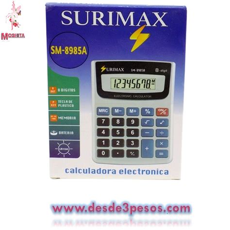 Calculadora SM 8985 A 8 Digitos Tecla De Plastico 12 X 9cm