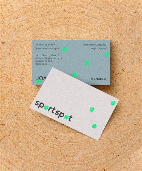 Sportspot On Behance Name Card Design Cafe Business Cards Visual