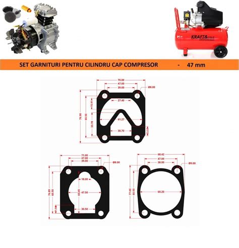 Garnituri Set Pentru Cap Compresor De Aer 47mm CH088 Mod 11 B Okazii Ro