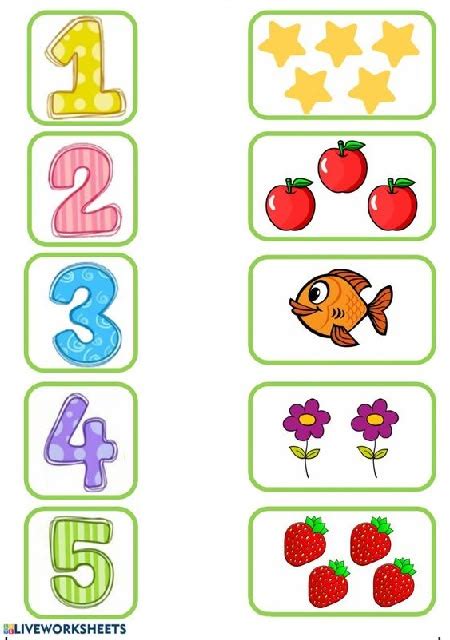 The Numbers And Fruits Are Arranged In This Worksheet