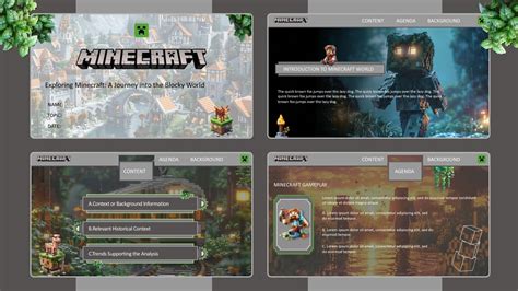 Minecraft Inspired Powerpoint Presentation Template Slides