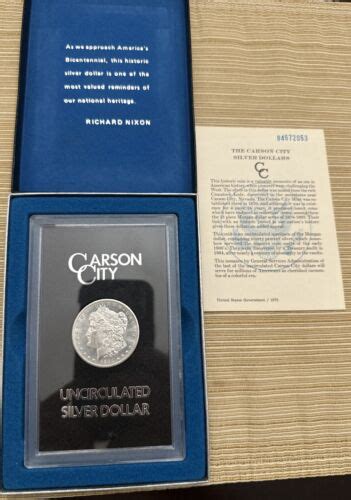 1884 CC GSA 1 Morgan Silver Dollar BU GSA Carson City Dollar W Box And