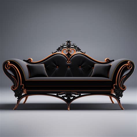 Elegant Black And Gold Couch For Your Living Room