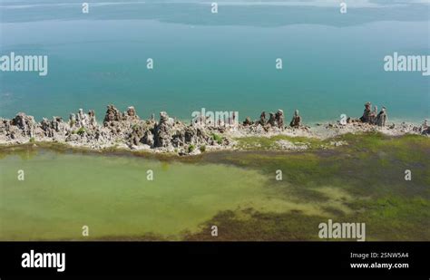 Side View Of The Conservation Area At Mono Lake California Stock Video