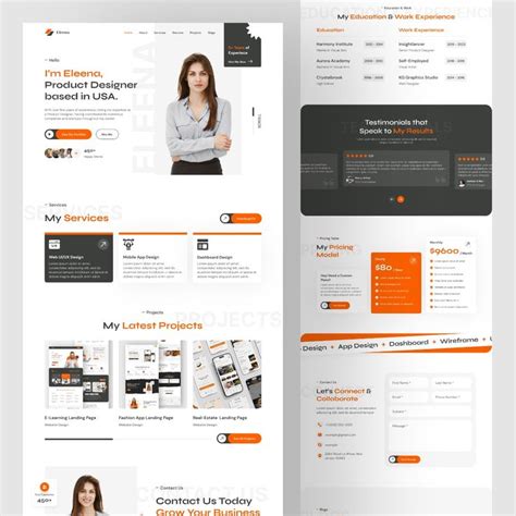 Personal Portfolio Website Figma UIUX Design Web Design UI Design