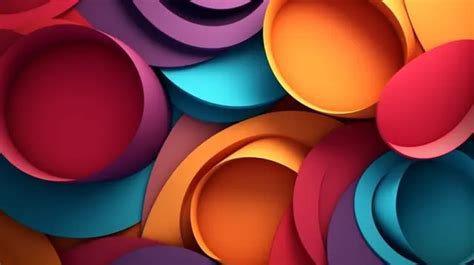 Abstract D Paper Art Style Background With Multicolored Paper Cut