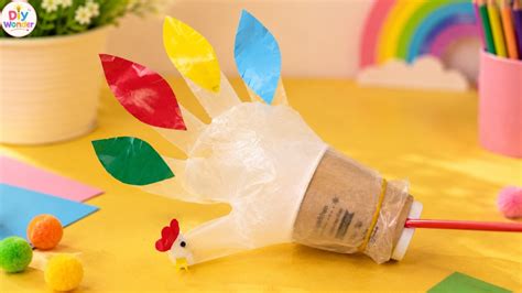 lam  ga  choi tu ly giay va tui nhua diy chicken toy