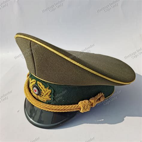 WW2 German Army Generals Officers Service Visor Hat Cap Schirmuttzen