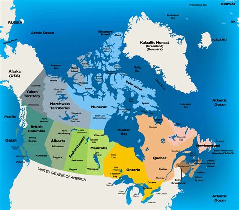 Map Of Canada Labelled