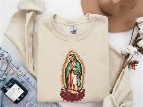 Virgen De Guadalupe Sweater Our Lady Of Guadalupe Sweatshirt Gift For