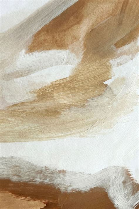 Brown And White Modern Abstract Expressive Artwork Fragment