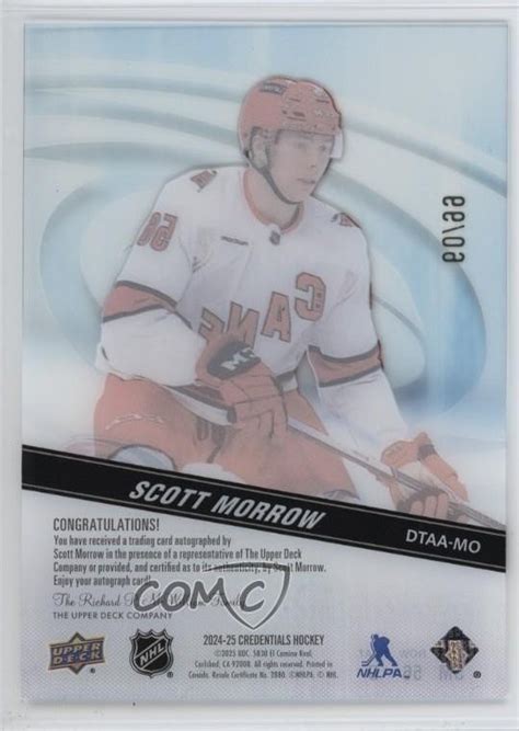credentials upper deck update  scott morrow dtaa mo auto