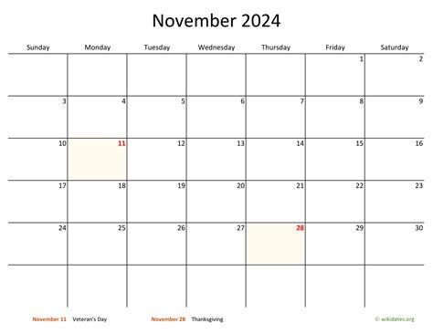 Calendar November A Size Angil Tabbie