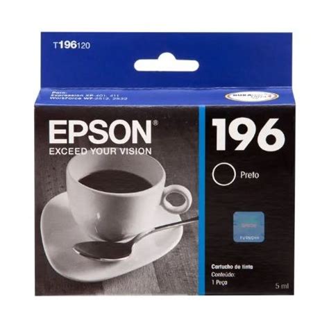 Cartucho De Tinta Epson T196120 Preto