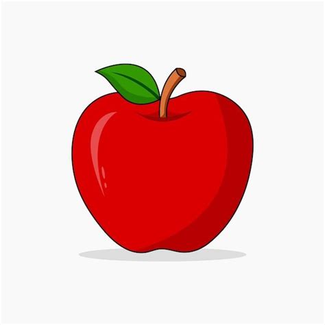 Ilustraci N De Dibujos Animados De Manzana Roja