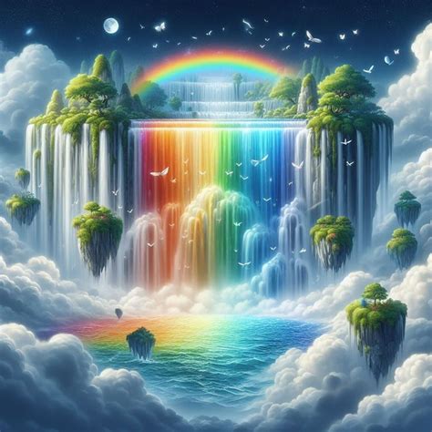 Pin By Techno On Images De Synth Se Rainbow Waterfall Waterfall