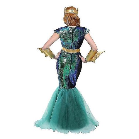 Ancient Greek Poseidon Cosplay Sea Siren Mermaid Queen Costume