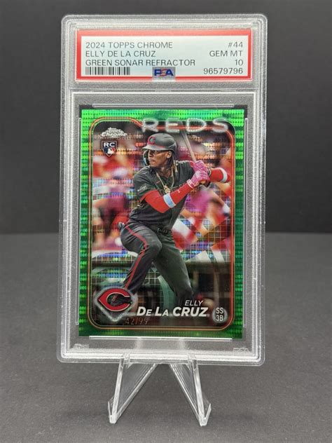 2024 Topps Chrome Green Sonar Refractor 44 Elly De La Cruz RC Rookie