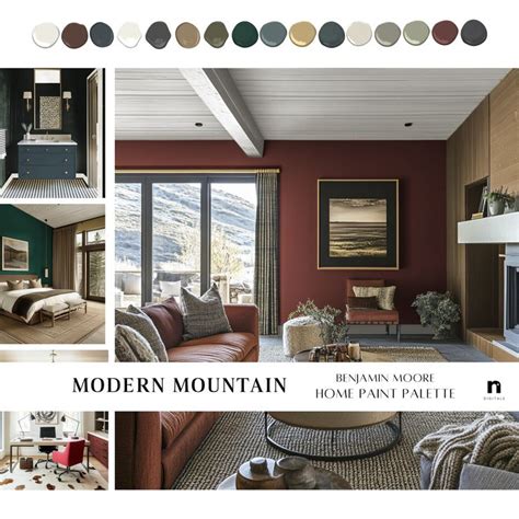 Modern Mountain House Home Paint Palette Benjamin Moore Whole Home