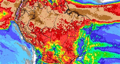 Previsão do tempo tendência de chuva para dez dias no Brasil