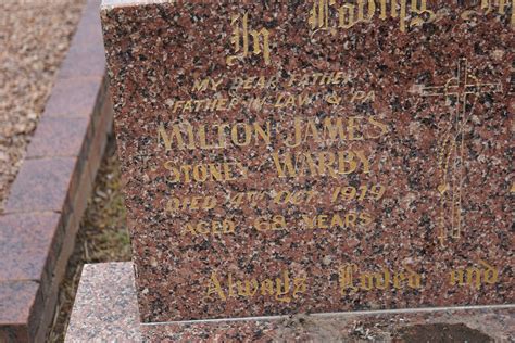 Milton James Warby Find A Grave Memorial