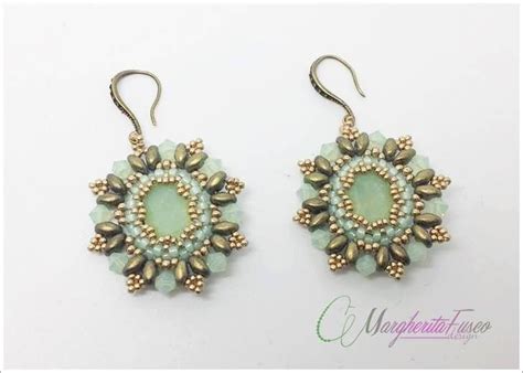 Gonzaga Earrings Tutorial DIY Pattern Earrings Superduo Beads