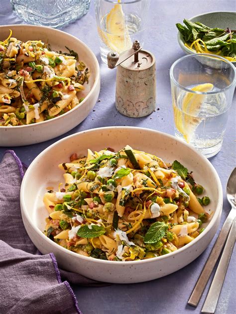 Sommerpasta in Schinken Erbsen Soße Rezept LECKER