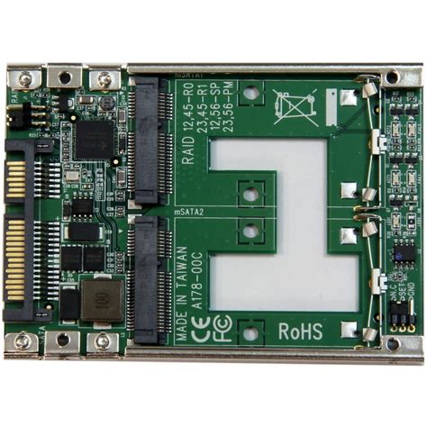 Startech Dual Msata Ssd To Sata Raid Adapter Converter