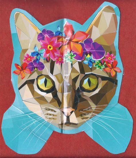 Solve Flowery Cat Sticker Jigsaw Puzzle Online With 12 Pieces