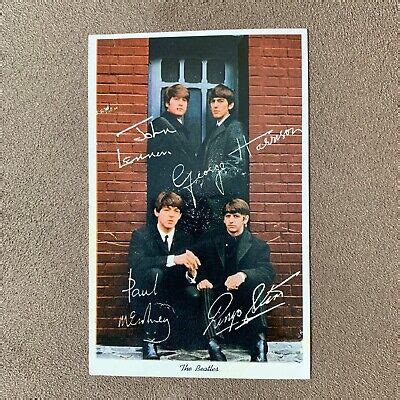 Beatles Postcard John Lennon George Harrison Paul McCartney Ringo